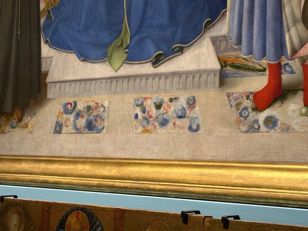 detail of rainbow marble from fra angelico, bosco ai frati altarpiece florence