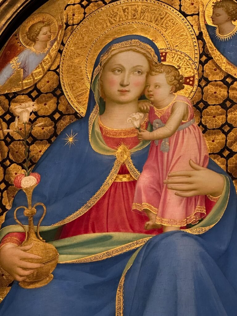 fra angelico virgin and child from thyssen barcelona altarpiece