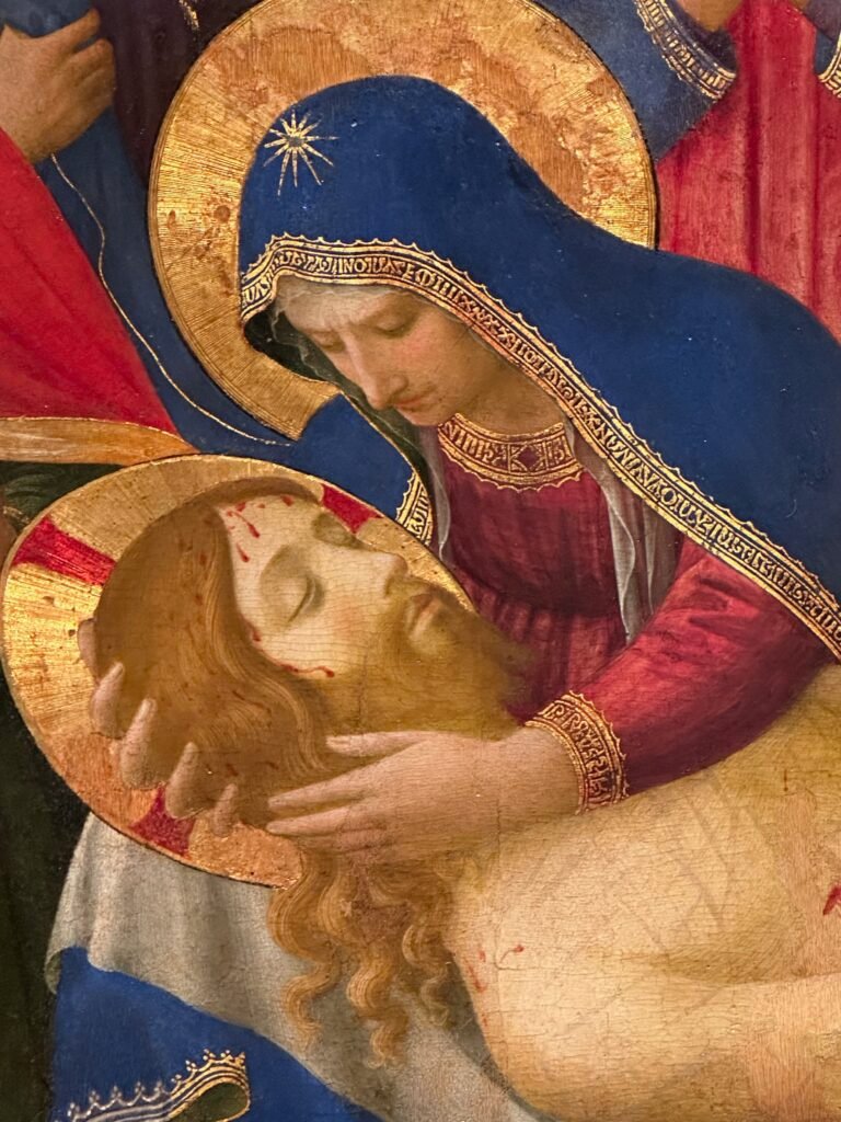 lamentation detail, fra angelico from the florence museo di san marco